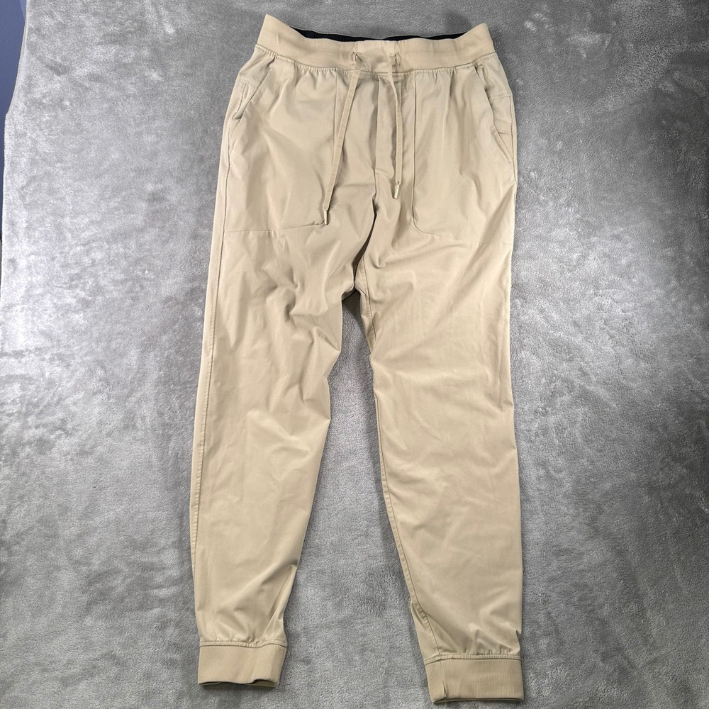 Lululemon ABC Jogger Men L Tan Khaki Warpstreme Recycled Polyester